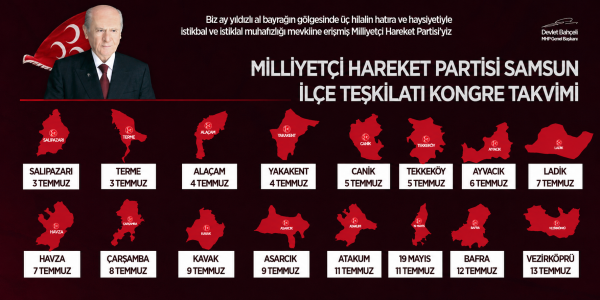 MHP Samsun’da İlçe Kongreleri Başlıyor